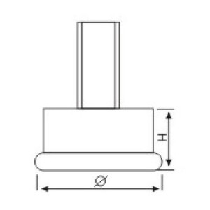 Niveleur de base d'armoire en nylon/HDPE UNI-46 details